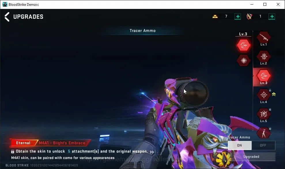 Blood Strike Accounts ASIA|2 ETERNAL[M4A1-Blight Lv3,DEagle]|Collab TokR image 5