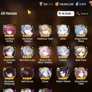 Epic Seven Accounts High-End GLOBAL UnVerif|NewEra|18 ML(Lisette,Belian,Shepherd,SN Yulha,NM Luna)+AUBE,UP