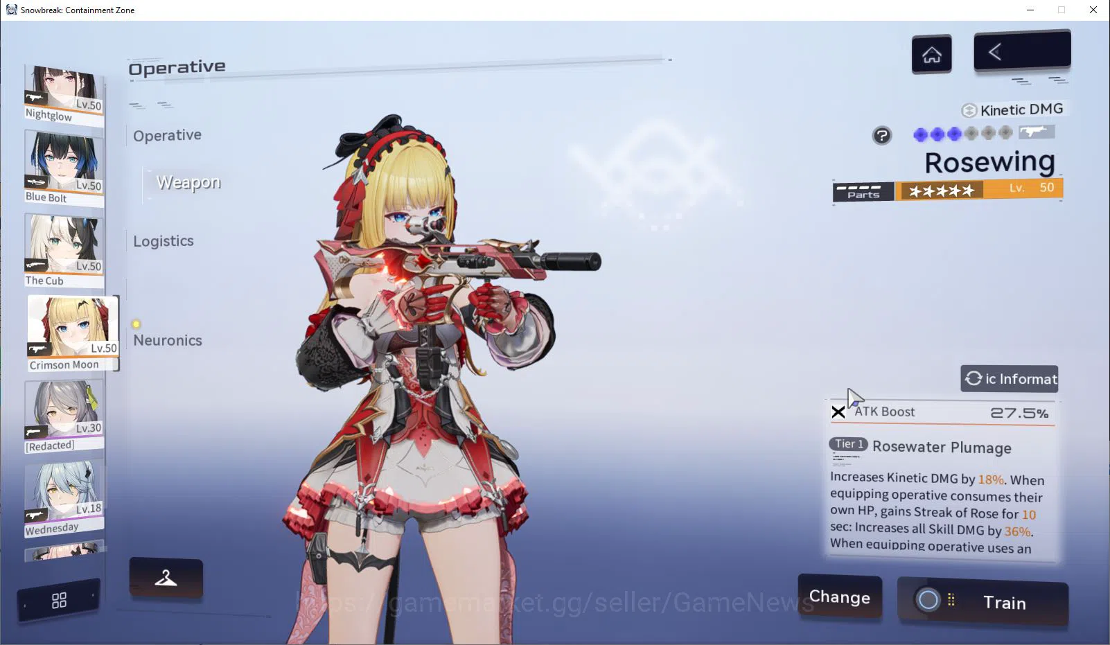 Snowbreak: Containment Zone Accounts SEA|Lv 41|12SSR (CrimsonMoon+Sign,Phatasia,Bluebol image 4