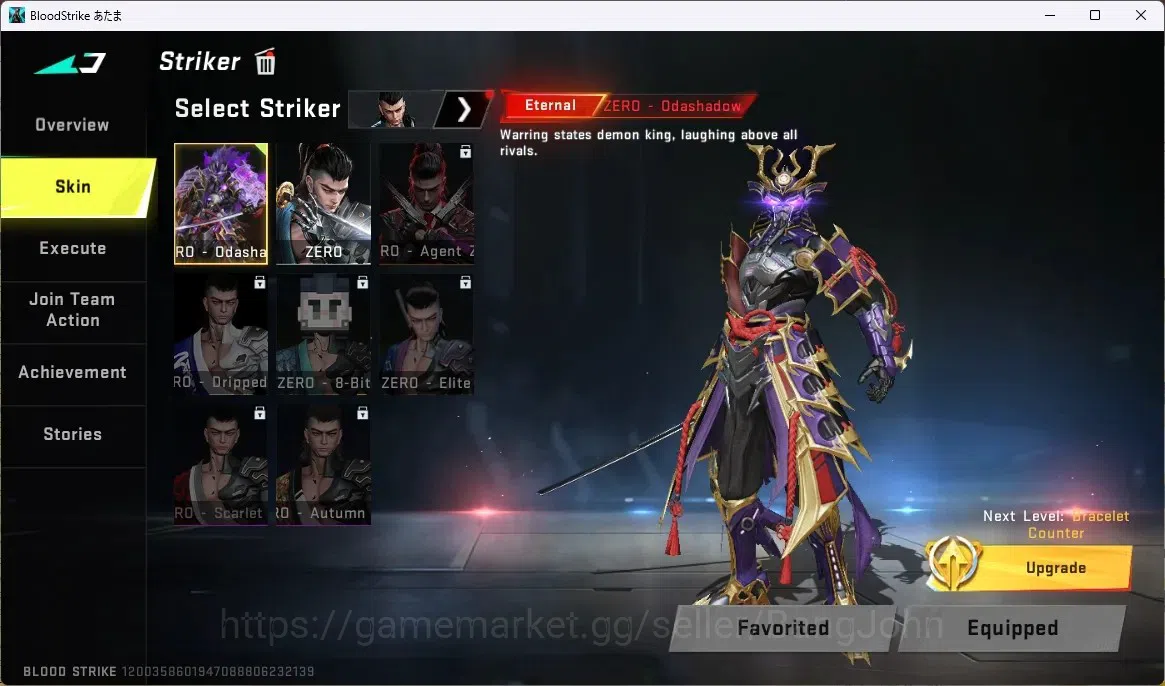 Blood Strike Accounts ASIA | ETERNAL ZERO-ODASHADOW| 4 COLLAB GUN |ULTRA image 14