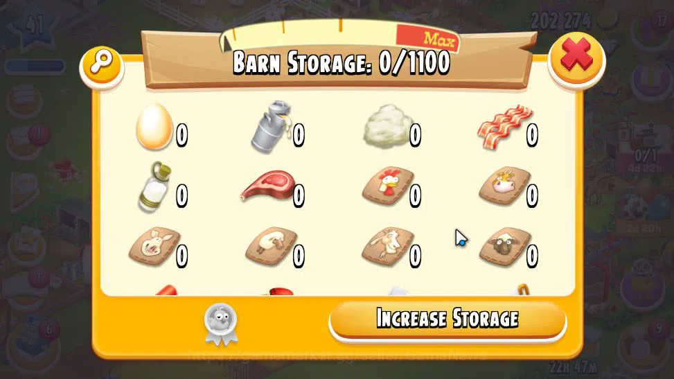 Hay Day Accounts Lvl 41|Barn Storage 0 + Silo Storage 27|202K Coins image 9