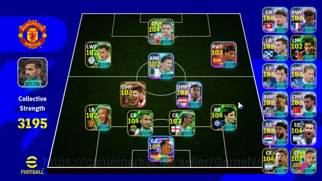 eFootball Accounts Legends & Iconic Players Android|Power 3195|18 Epic (Luis Suarez,Ciellini,Zanetti,Rio Ferdinand)|15 1