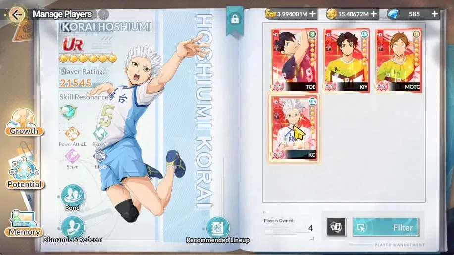 HAIKYU!! FLY HIGH Accounts SEA Lvl 59|5 SP [(Bokuto+Memo,Kuroo,Ushijima,Oikaw image 2
