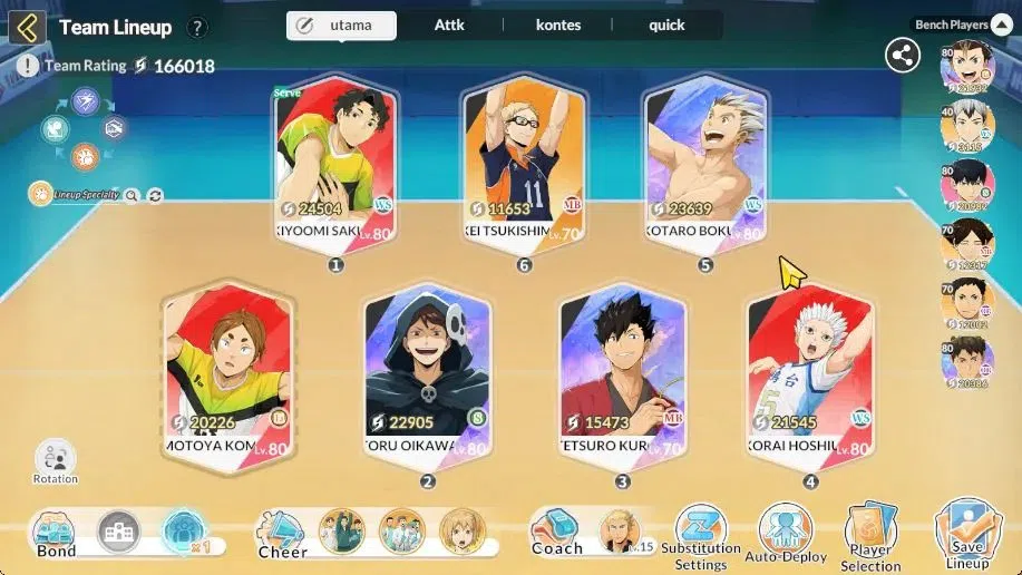 HAIKYU!! FLY HIGH Accounts SEA Lvl 59|5 SP [(Bokuto+Memo,Kuroo,Ushijima,Oikaw image 5