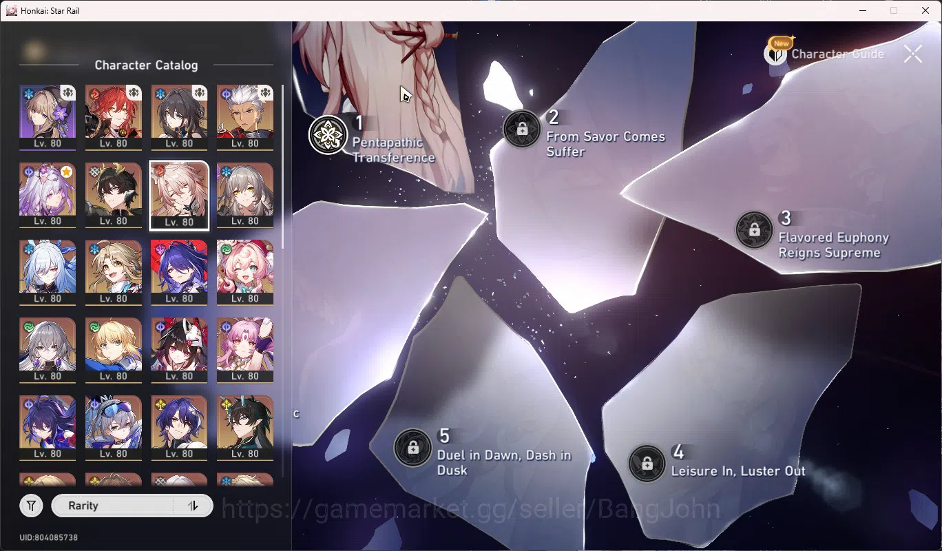 Honkai Star Rail Accounts ASIA TL70|15 Lim|Castorice E6+Sign|Acheron E2+Sign image 3