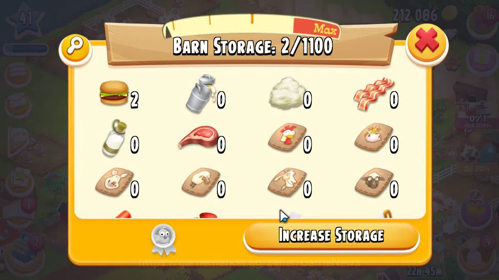 Hay Day Accounts Lvl 41|Barn Storage 2 + Silo Storage 17|212K Coins image 8