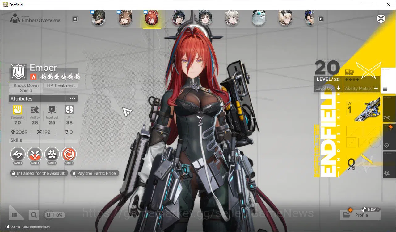 Arknights: Endfield Accounts NA/EU Lv12|Day2 Login|2 SSR(Gilberta&Ember)+6SR Operators|2 6* WP|AIC Available|Male 6