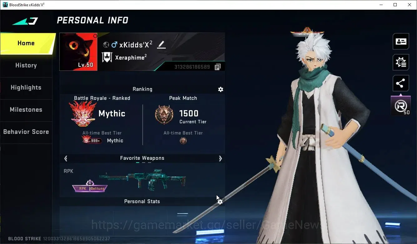 Blood Strike Accounts ASIA|Collab 7DS[AK47-Rhita,Karl98,QBZ95],BLEACH[Lv image 2