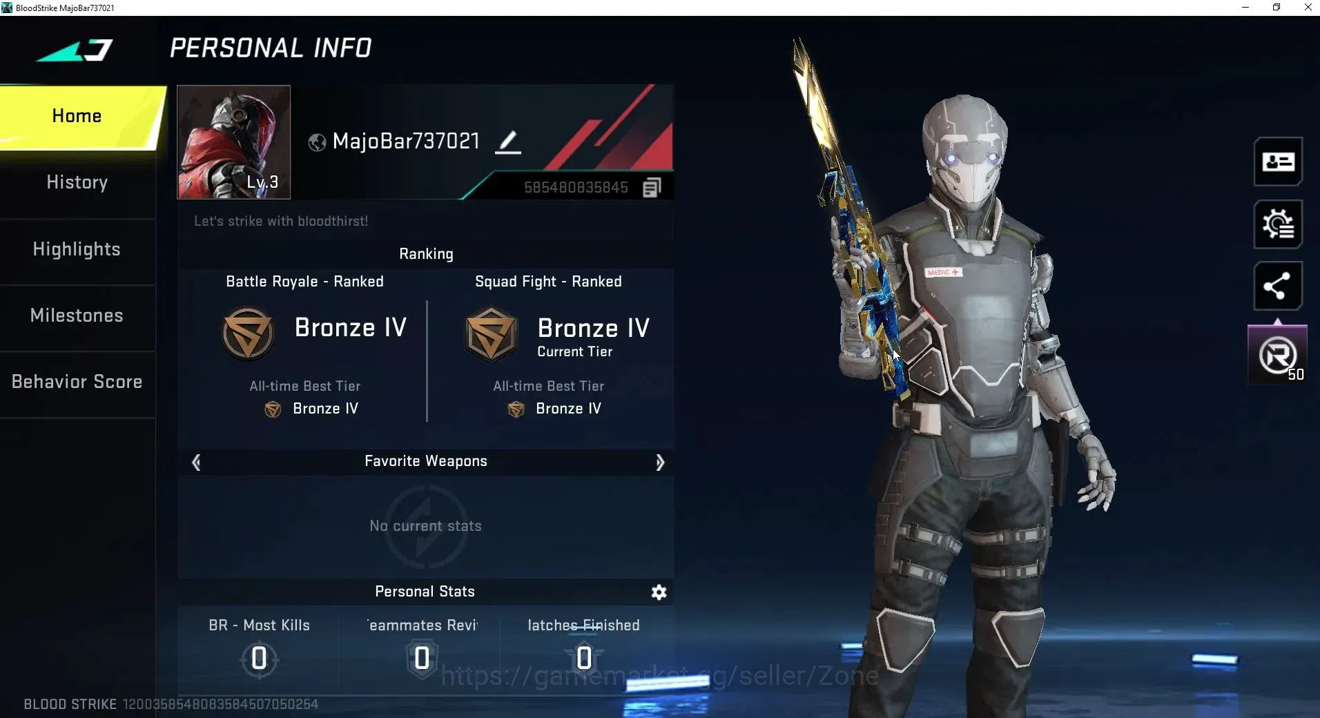 Blood Strike Accounts ASIA| Fresh Account | Eternal AUG Empyrean | Ultra image 9