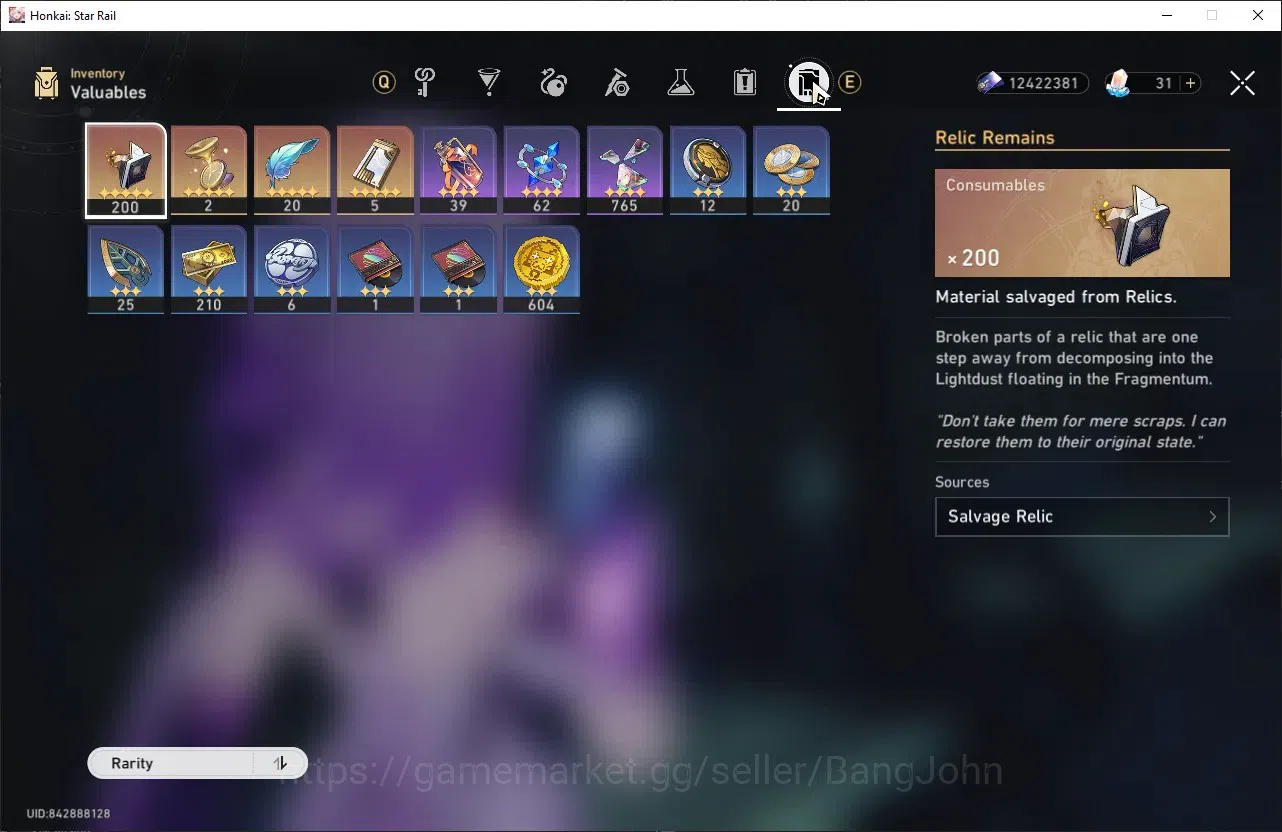 Honkai Star Rail Accounts Others Asia | TL 60, Castorice+Sign, Silver Wolf E1+Sign, Huohuo+Sign, Kafka+Sign, Fu Xuan+Sign 3