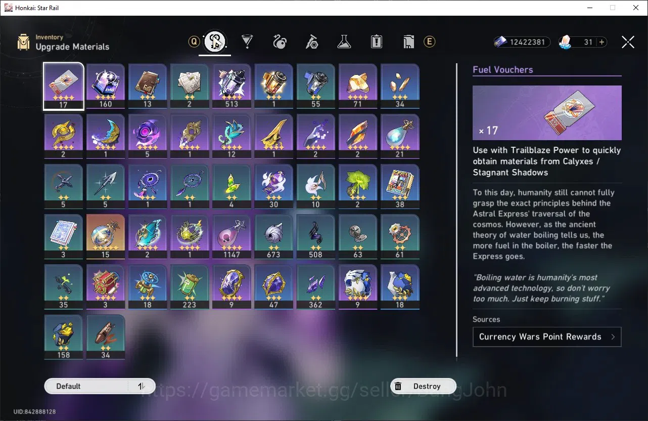 Honkai Star Rail Accounts Others Asia | TL 60, Castorice+Sign, Silver Wolf E1+Sign, Huohuo+Sign, Kafka+Sign, Fu Xuan+Sign 8