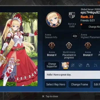 Epic Seven Accounts Starter Global Unverif | Starter|2 ML (TRElvira,SBAramitha) | SS 1.5K | Stigma 3.7K | Log Stove|EP7414B