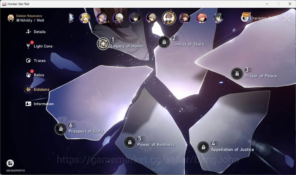 ASIA|TL 56|7 Limit|Yao Guang,Sparxie E1,DanHeng PT,Topaz&Numby,Jingliu,Ruan Mei,Archer,etc|Check SS|HSR298B Honkai Star Rail Others ASIA|TL 56|7 Limit|Yao Guang,Sparxie E1,DanHeng PT image 1