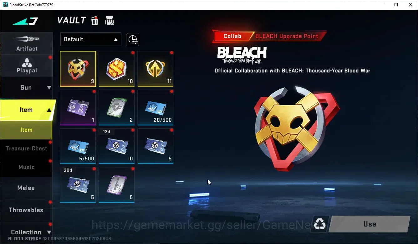 Blood Strike Accounts High-End ASIA|1 ULTRA VOLT-Overlord|3 Legendary (M4A1 Venom,AK47 Venom,M700 Haunted)|Log NetEase|Take 7