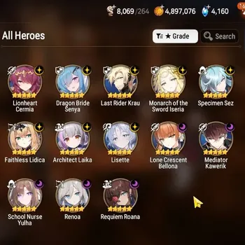 Epic Seven Accounts Limited Hero GLOBAL UnVerif|NewEra|13 ML(Lisette,Renoa,SN Yulha,Monarch,LC