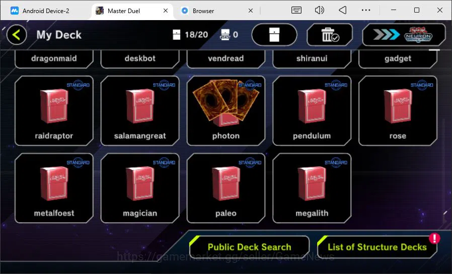 Yu-Gi-Oh! Master Duel Accounts Mid-Level Lv 18 | 18 Deck|Vanquish-K9, Yummy, FiendSmith, Resonator, Etc|Ranked 3