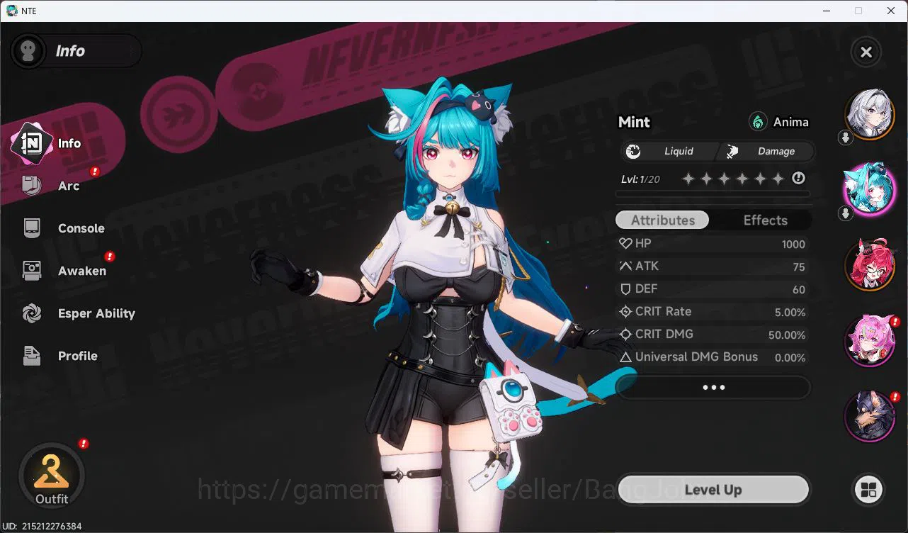 Neverness to Everness Accounts EU |Starter Lvl 3| 1 SSR(Nanally)+5SR |Selector 40 image 2