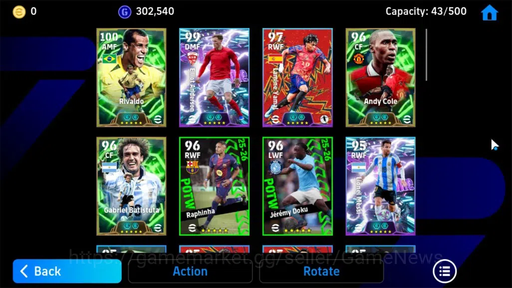 eFootball Accounts Android|Epic Rivaldo,Andy Cole,Gabriel Batistuta,S image 4