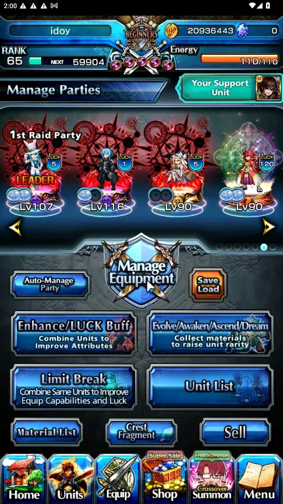 Grand Summoners Accounts End-Game Global|Rank 65|4 Ascend 3 TW|DL Rimuru + TW,RR Rimuru + TW,Marisa Kirisame + TW,Igris|Lpot 2