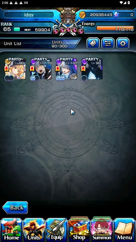 Grand Summoners Accounts End-Game Global|Rank 65|4 Ascend 3 TW|DL Rimuru + TW,RR Rimuru + TW,Marisa Kirisame + TW,Igris|Lpot 3