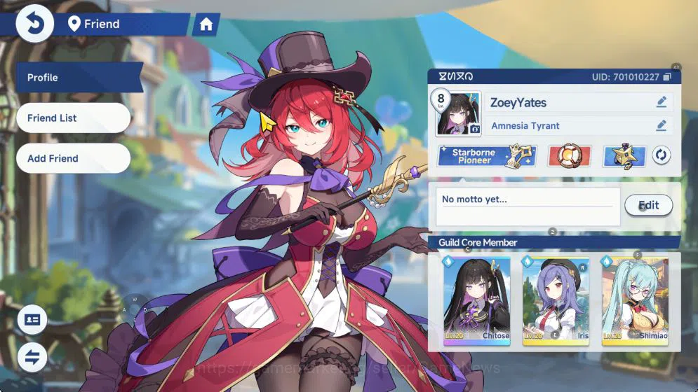 Stella Sora Accounts GLOBAL | Fresh Starter |  Chitose , 2 SSR Disc , 11 SR Disc , 1.1K SD | Selector ON | Log Yostar 2