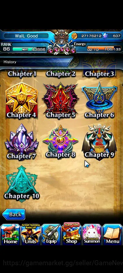 Grand Summoners Accounts Global|Rank 86|1 Sp Art|13 Ascend|InumutaTW,S Miyu image 11