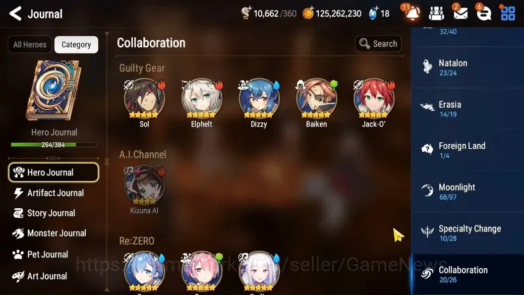 Epic Seven Accounts High-End ASIA Verif|43 ML(AinzOalGown,BArunka,Har Seti,Zio,etc)+PByBlis,AB Fumyr,Many Collabs,etc|AUTO 1