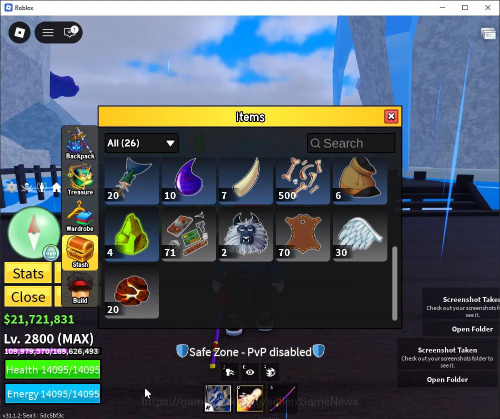 Roblox Accounts Blox Fruit |Lv Max + Dough,GodHuman|21M Beli 35K Frag|2 Myth Weap 2 Legend Fruit |Human V1|Unverif(RBL941) 8
