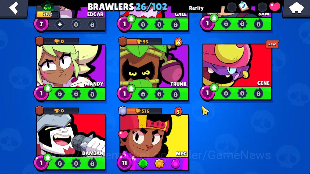 Brawl Stars Accounts 2182Trophy|26 Brawlers 2 Max Lv Legend:Meg Myth:Da image 6
