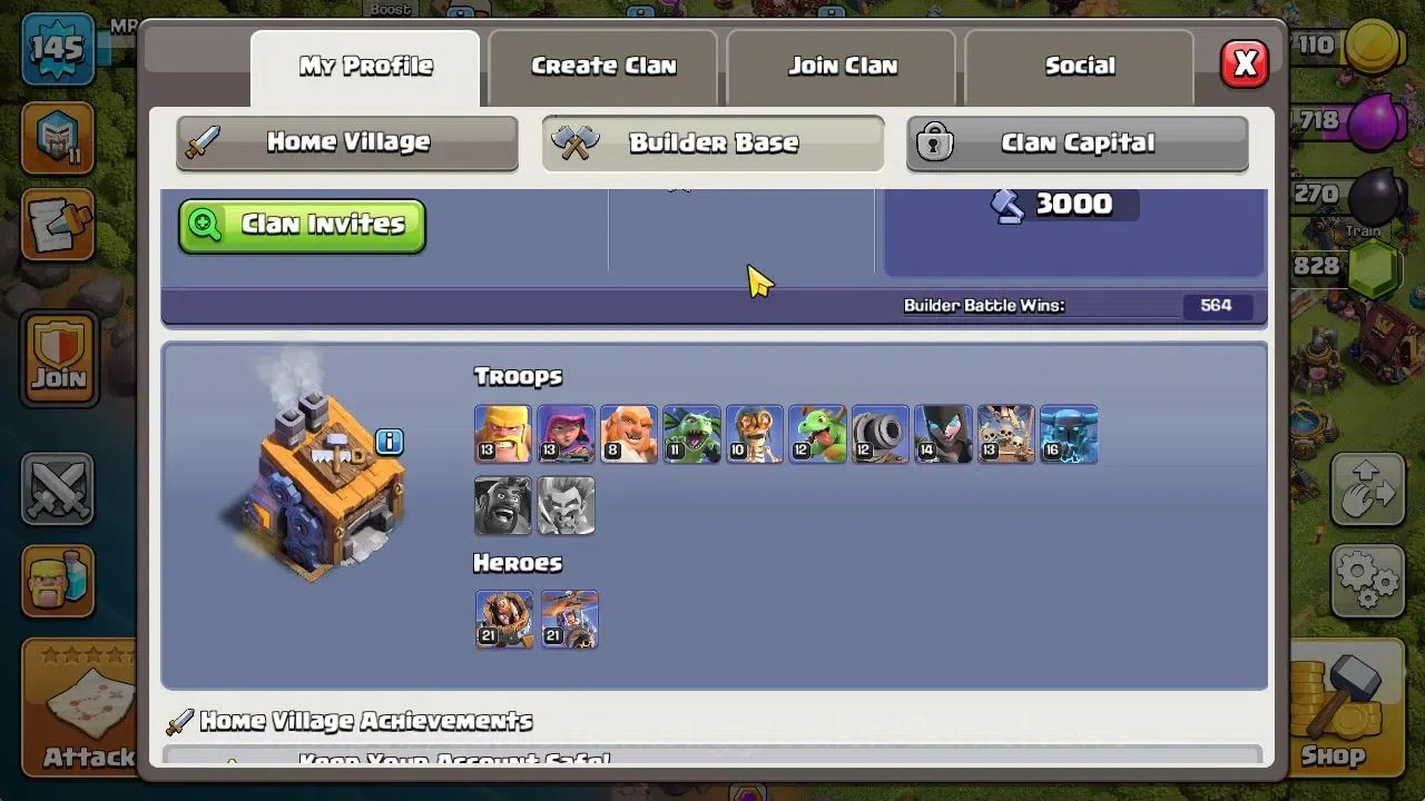 Clash of Clans Accounts TH 13-BH 8|LV 145|HH 7|BK 64,AQ 65,GW 40,MP 38,RC  image 6