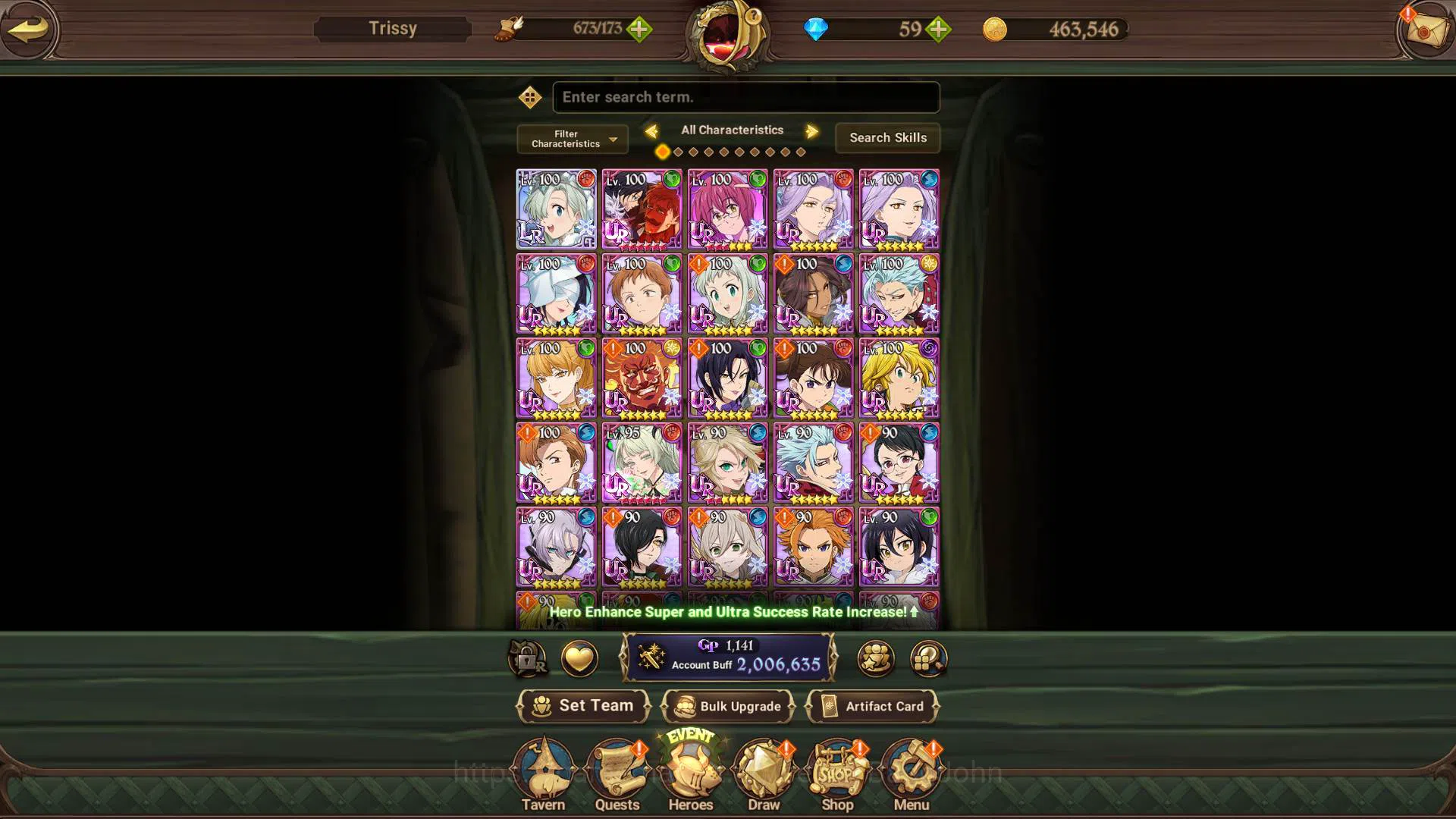 The Seven Deadly Sins: Grand Cross Accounts GLOBAL|2M CC|LS 100|LR Elizabeth|4 UR MEresca,Sabu image 10