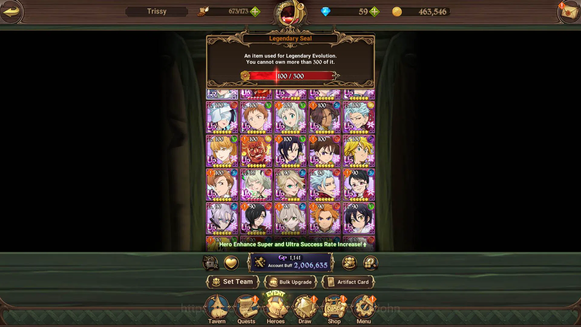 The Seven Deadly Sins: Grand Cross Accounts GLOBAL|2M CC|LS 100|LR Elizabeth|4 UR MEresca,Sabu image 11