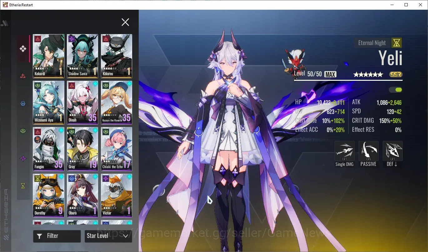 Etheria: Restart Accounts GLOBAL-S25|Lv41|19,9K DM|10 SSR[Yeli,Lian,Plume,Li image 4