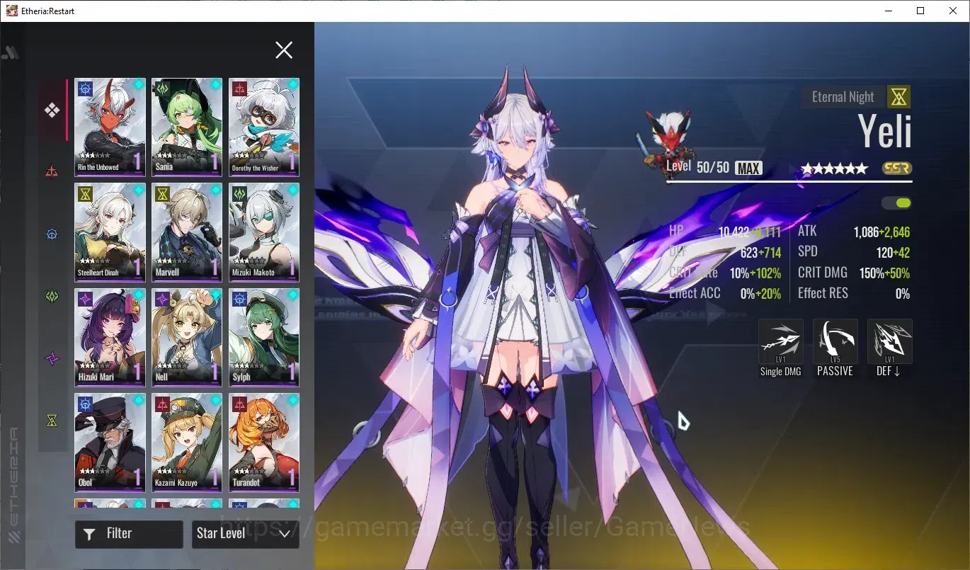 Etheria: Restart Accounts GLOBAL-S25|Lv41|19,9K DM|10 SSR[Yeli,Lian,Plume,Li image 6