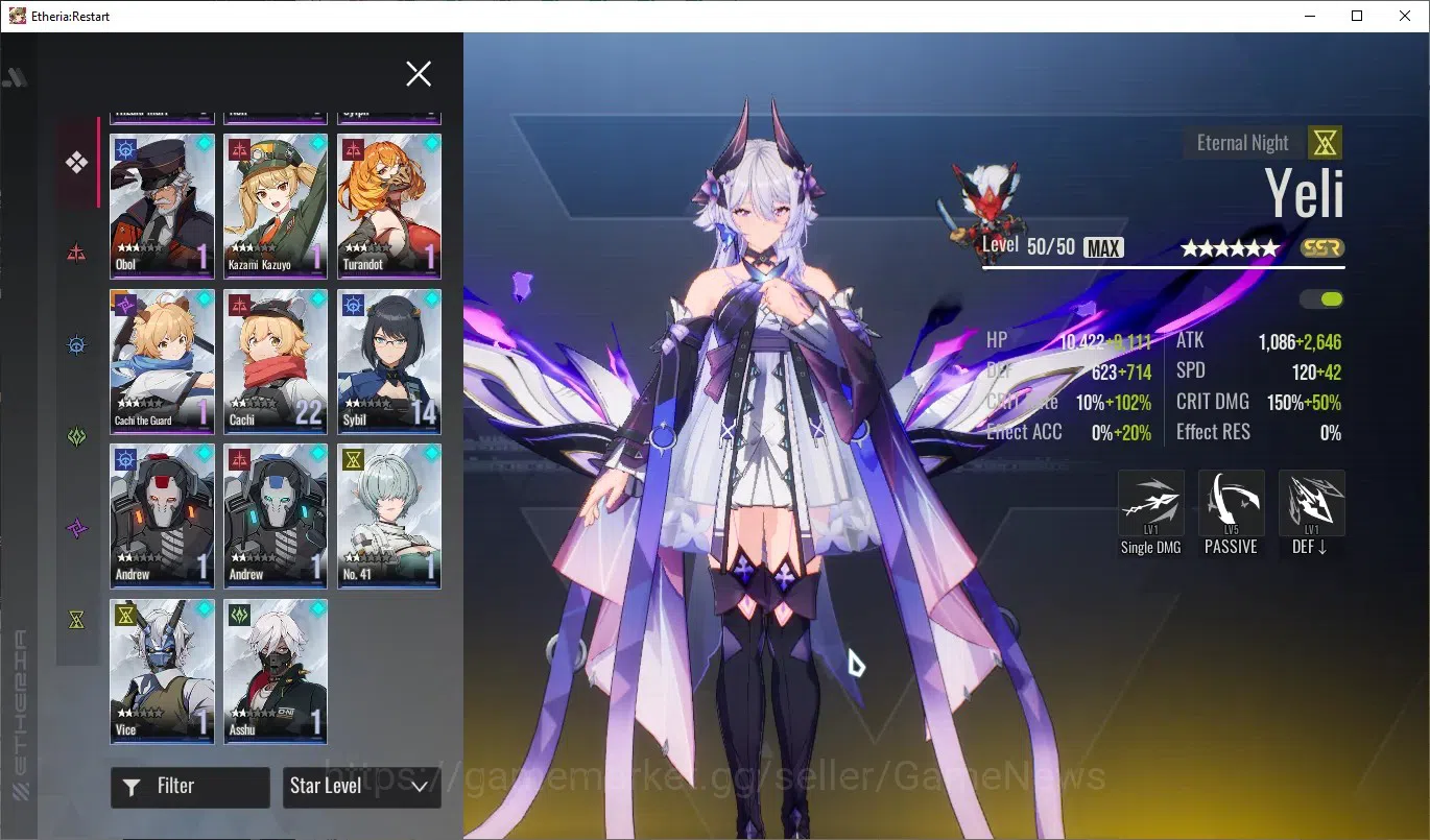 Etheria: Restart Accounts GLOBAL-S25|Lv41|19,9K DM|10 SSR[Yeli,Lian,Plume,Li image 7