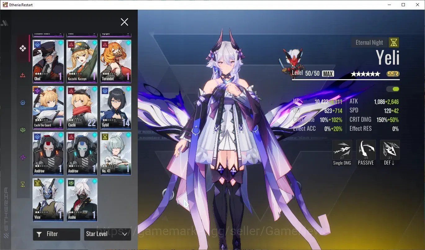 Etheria: Restart Accounts GLOBAL-S25|Lv41|19,9K DM|10 SSR[Yeli,Lian,Plume,Li image 8