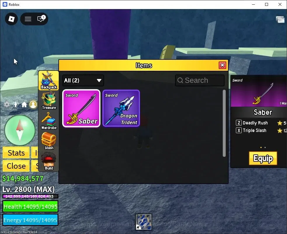 Roblox Accounts Blox Fruit|Lv 2800|GodHuman|14M Beli 13K Frag|1 Legend Wp [Saber]|1 Myth Fruit [Venom] & 3 Legend|Human 2