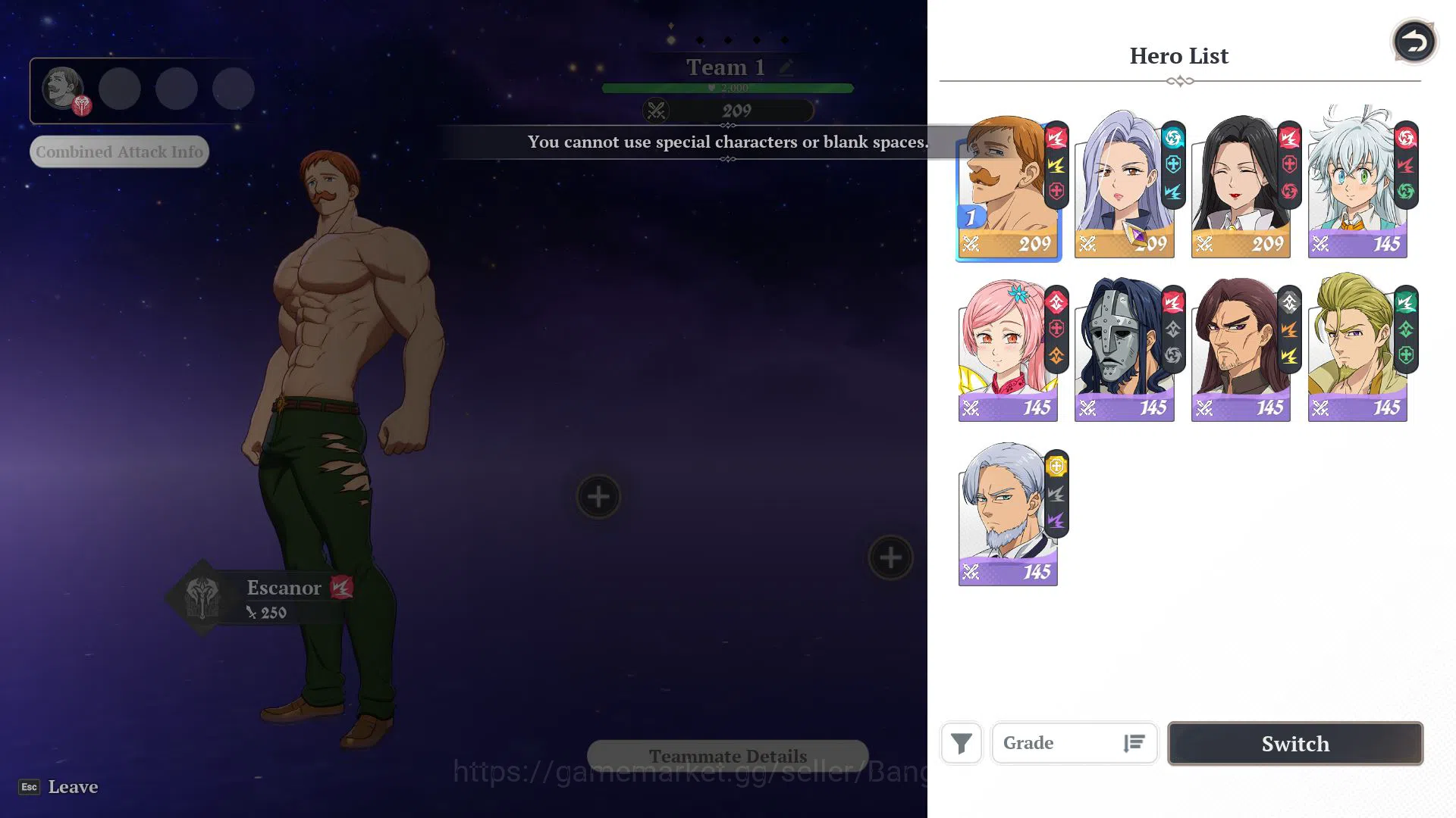 The Seven Deadly Sins: Origin Accounts EU Fresh Starter Lv2 WL1 | 3SSR Escanor + Guila (S image 2