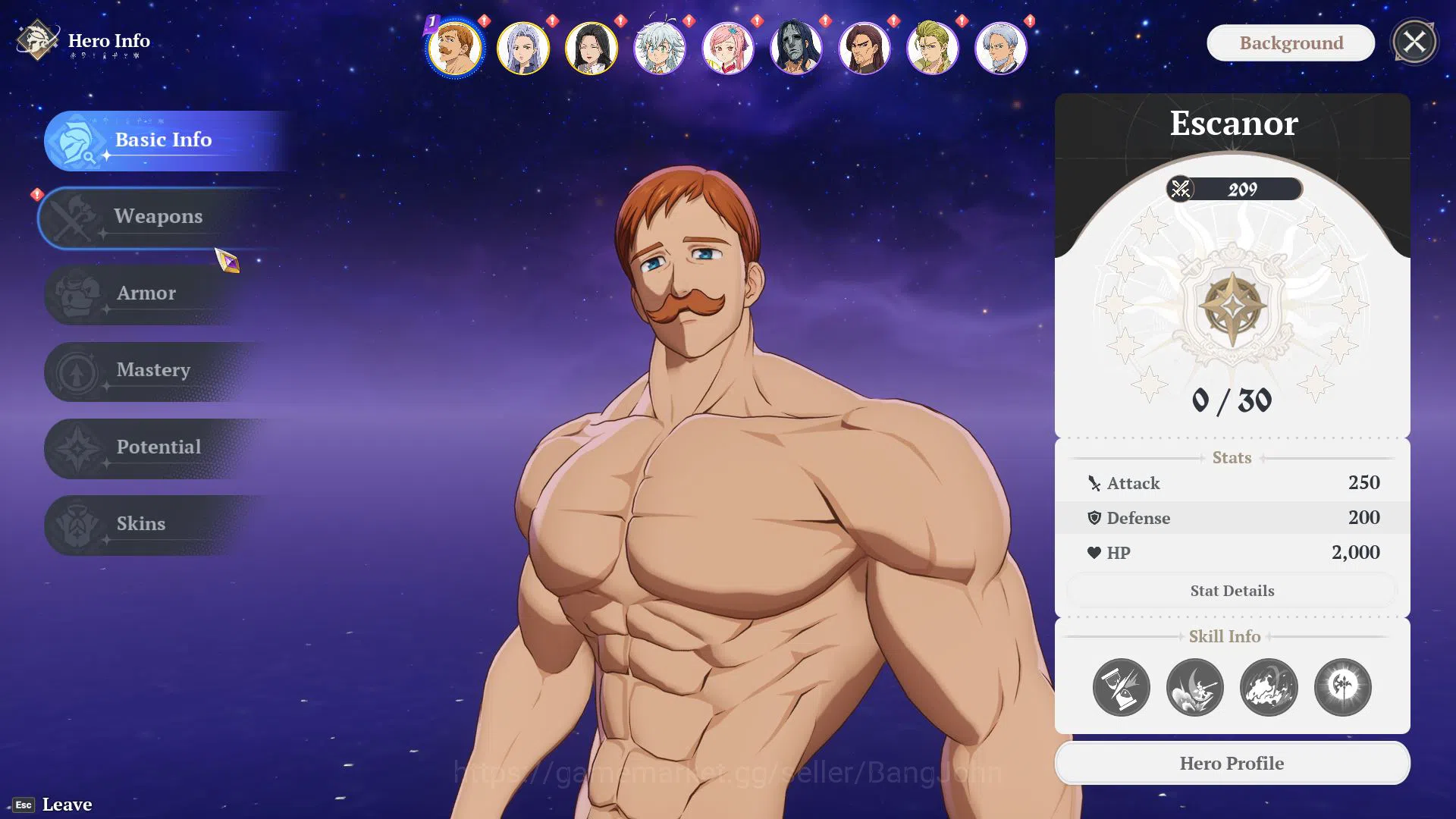 The Seven Deadly Sins: Origin Accounts EU Fresh Starter Lv2 WL1 | 3SSR Escanor + Guila (S image 3