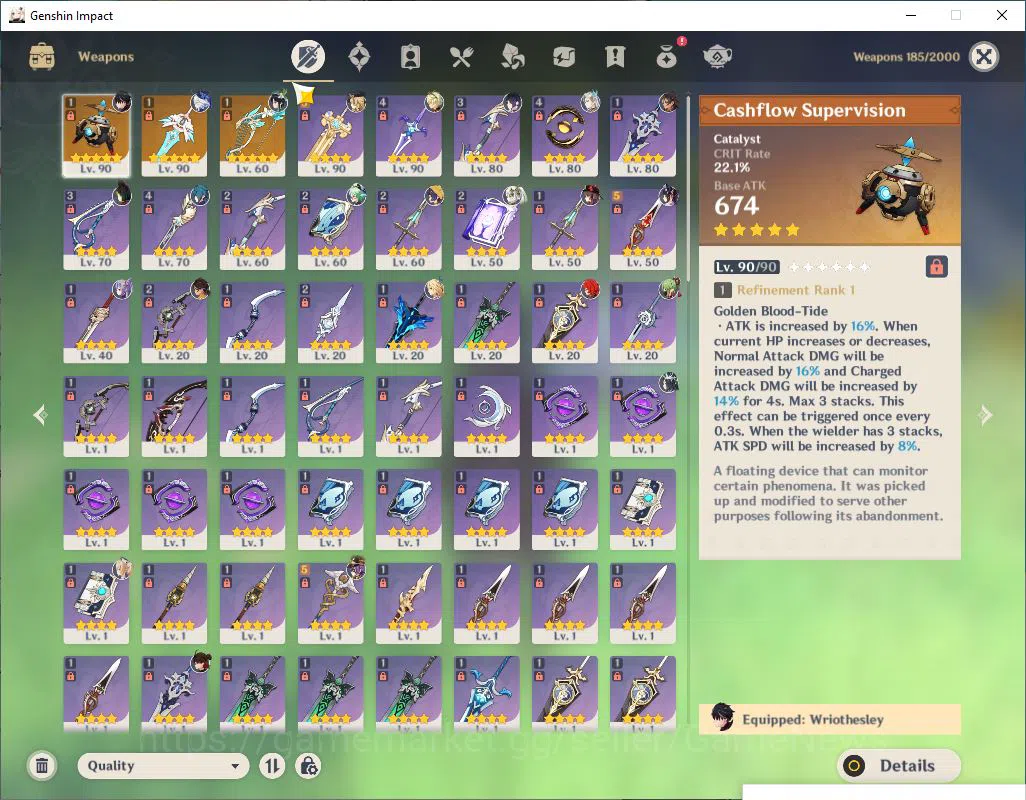 Genshin Impact Accounts Asia|AR 56|8 Limited +3(5*Weapon)|Wriothesly+sign, image 3