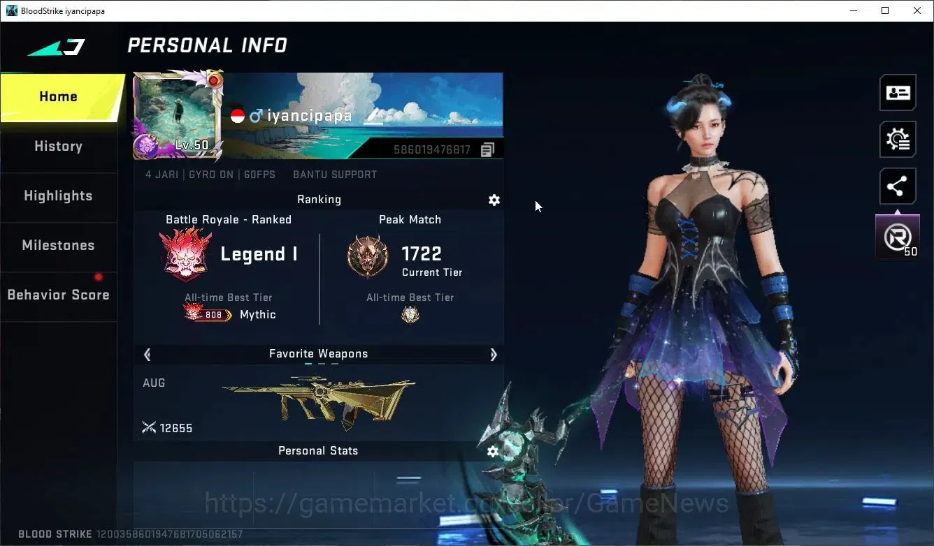 Blood Strike Accounts ASIA|7 ETERNAL[MAX AUG,[Kraken,KAG6,M700,Spear,M82 image 2