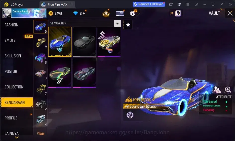 Free Fire Accounts Indonesia | Vault 209| SG Lumut| EVO MP5-Platinum  image 12