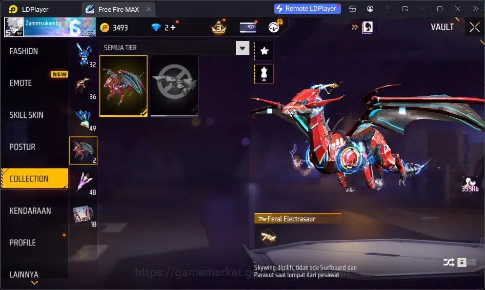 Free Fire Accounts Indonesia | Vault 209| SG Lumut| EVO MP5-Platinum  image 14