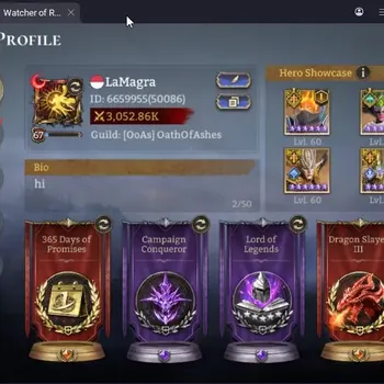 Watcher of Realms Accounts End-Game Global 60xx|Power 3M|5 Lord:Oren,Nastya,Etc|34 Legend|Assassin's