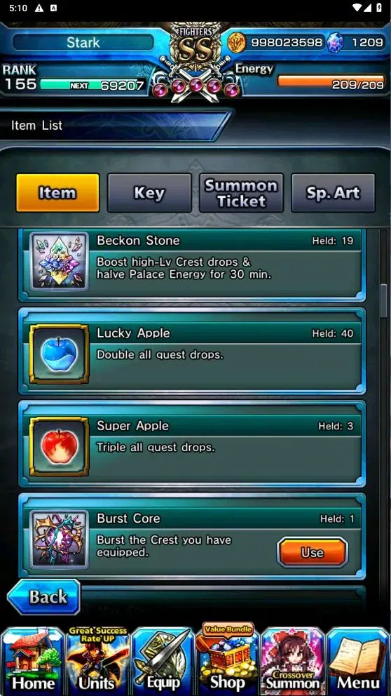 Grand Summoners Accounts Global | Demon Edge Berwick TW | Rank 155 | SS Tie image 10