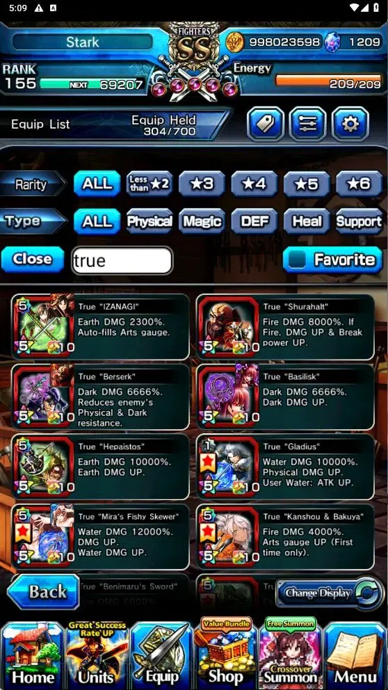 Grand Summoners Accounts Global | Demon Edge Berwick TW | Rank 155 | SS Tie image 8