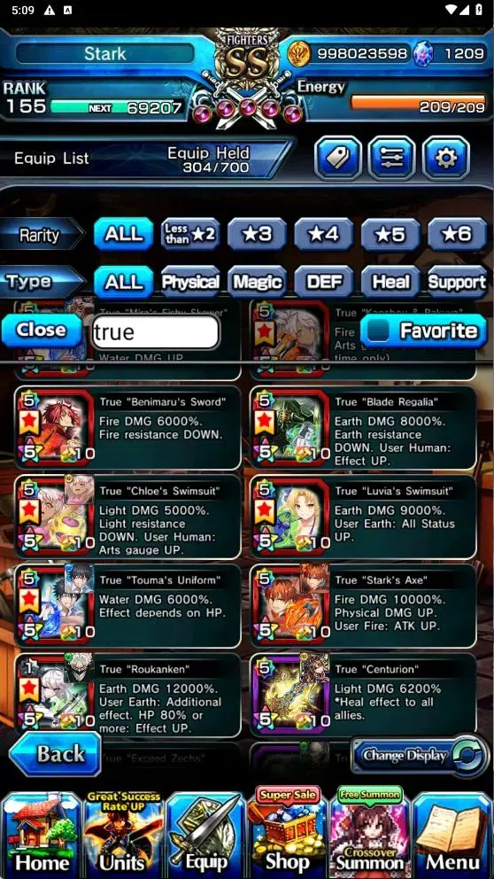 Grand Summoners Accounts Global | Demon Edge Berwick TW | Rank 155 | SS Tie image 9