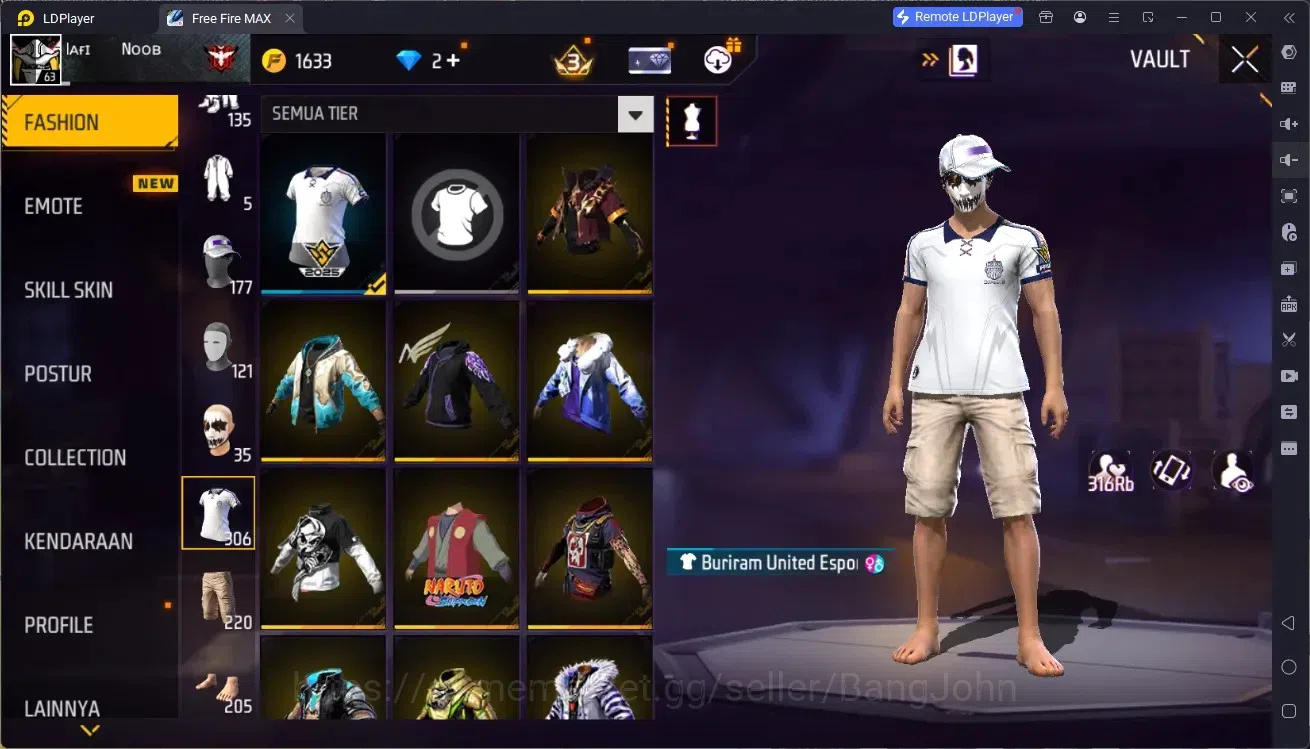 Free Fire Accounts Indonesia | M1887 Emerald Power | M1887 Hand of Ho image 12