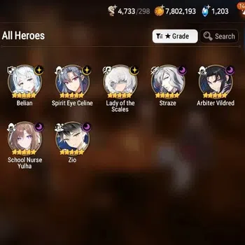 Epic Seven Accounts High-End Global|NEW ERA 7ML (Straze, SN Yulha, LOTScales, Zio, Fumyr Etc.)|PoH+Bless ON|Stove(ES822Z)