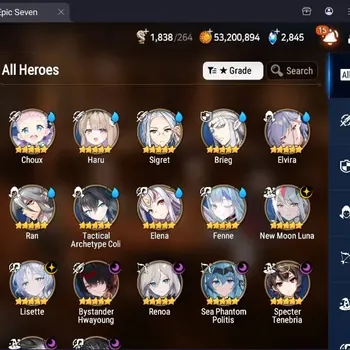 Epic Seven Accounts Starter Global Unverif|Starter|8ML(Zio,Lisette,NMLuna,STene,SPPolitis,Etc.)+Haru|PoH ON|SS 1.8K|Theater